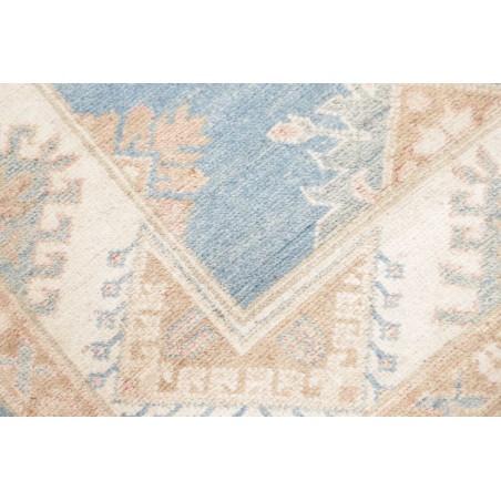 Tappeto Kazak Afghanistan bianco azzurro 84x235