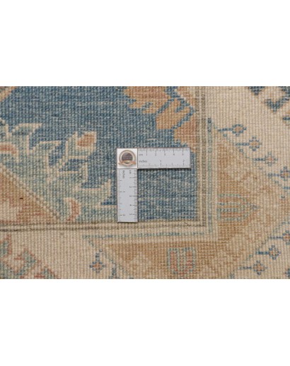 Tappeto Kazak Afghanistan bianco azzurro 84x235