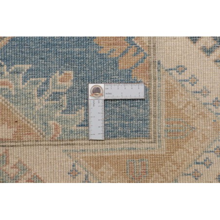 Tappeto Kazak Afghanistan bianco azzurro 84x235