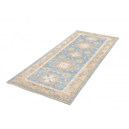 Tappeto Kazak Afghanistan bianco azzurro 85x200