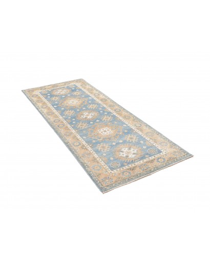 Tappeto Kazak Afghanistan bianco azzurro 85x200