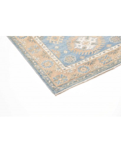 Tappeto Kazak Afghanistan bianco azzurro 85x200