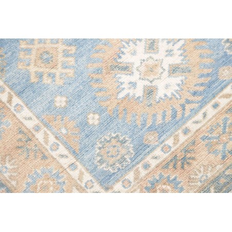 Tappeto Kazak Afghanistan bianco azzurro 85x200