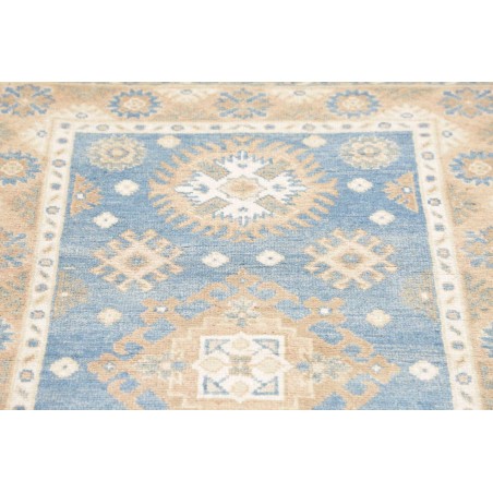 Tappeto Kazak Afghanistan bianco azzurro 85x200