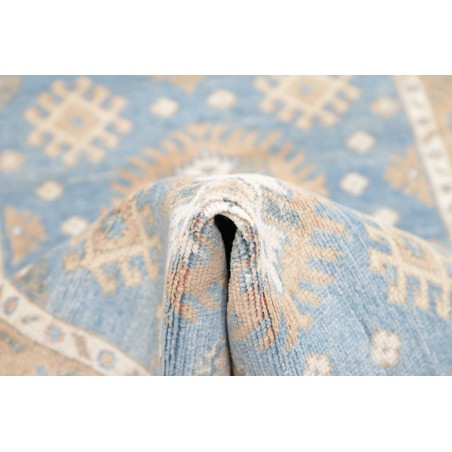 Tappeto Kazak Afghanistan bianco azzurro 85x200