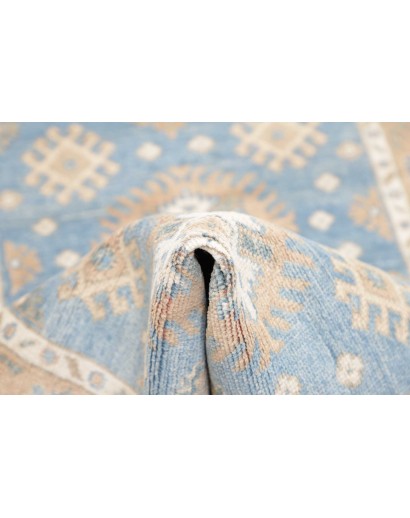 Tappeto Kazak Afghanistan bianco azzurro 79x191