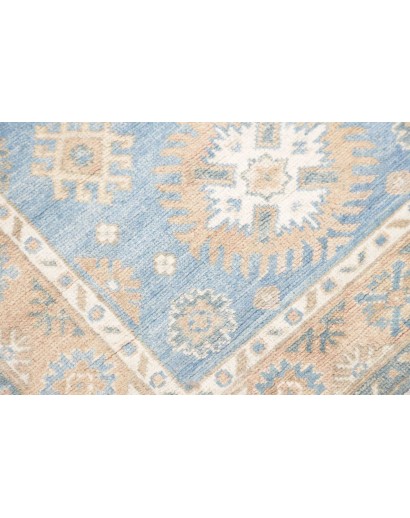 Tappeto Kazak Afghanistan bianco azzurro 83x200