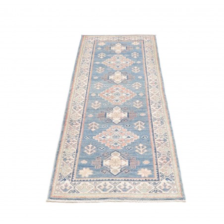 Tappeto Kazak Afghanistan bianco azzurro 62x182