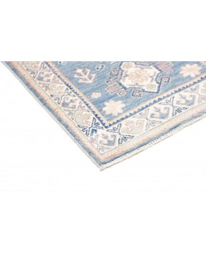 Tappeto Kazak Afghanistan bianco azzurro 62x182