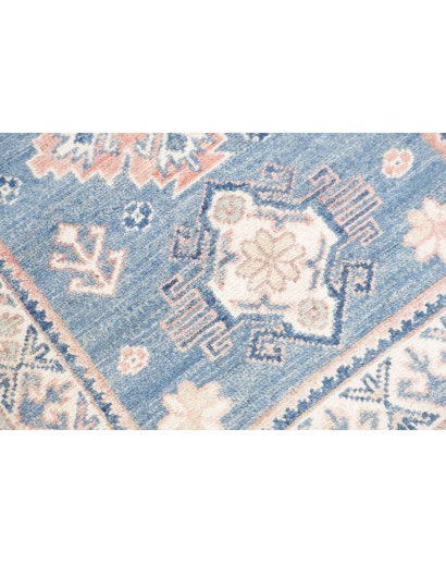 Tappeto Kazak Afghanistan bianco azzurro 62x182