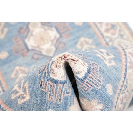 Tappeto Kazak Afghanistan bianco azzurro 62x182