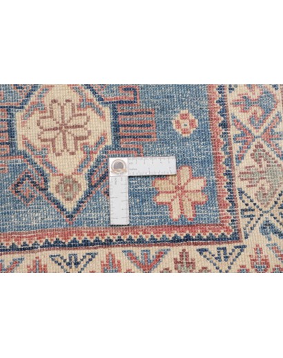 Tappeto Kazak Afghanistan bianco azzurro 62x182