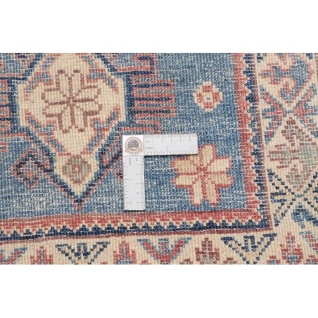 Tappeto Kazak Afghanistan bianco azzurro 62x182