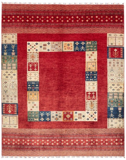 Tappeto Siva Pakistan marrone giallo 244x296