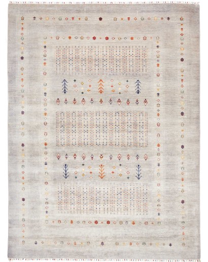 Tappeto Siva Pakistan bianco grigio 271x361