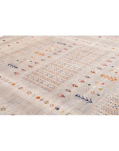 Tappeto Siva Pakistan bianco grigio 271x361