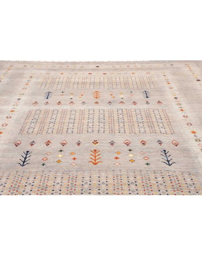 Tappeto Siva Pakistan bianco grigio 271x361