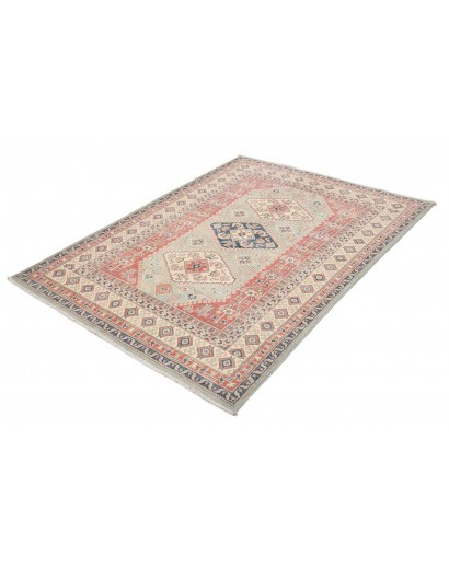 Tappeto Kazak Afghanistan bianco marrone 147x194
