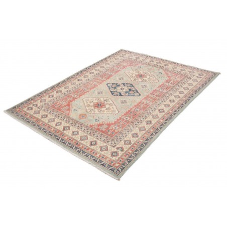 Tappeto Kazak Afghanistan bianco marrone 147x194