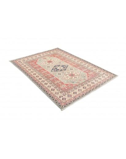 Tappeto Kazak Afghanistan bianco marrone 147x194