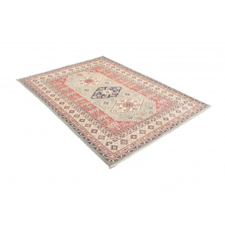 Tappeto Kazak Afghanistan bianco marrone 147x194