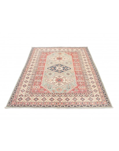 Tappeto Kazak Afghanistan bianco marrone 147x194
