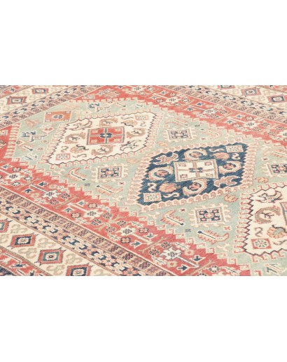 Tappeto Kazak Afghanistan bianco marrone 147x194