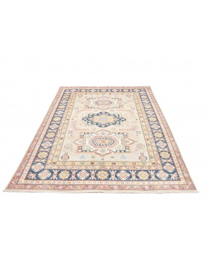 Tappeto Kazak Afghanistan bianco grigio 167x240