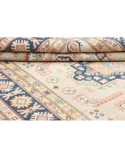 Tappeto Kazak Afghanistan bianco grigio 167x240