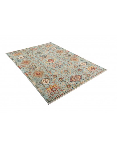 Tappeto Tribal Pakistan azzurro 147x206