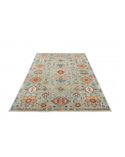 Tappeto Tribal Pakistan azzurro 147x206