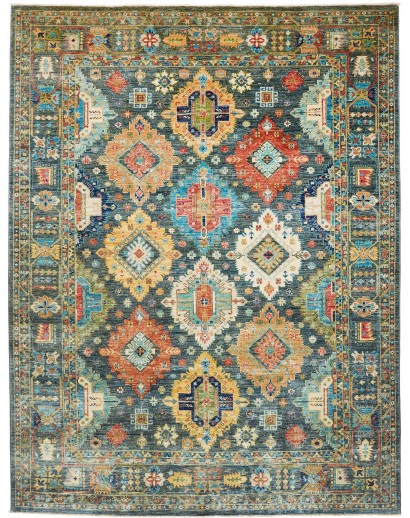 Tappeto Tribal Pakistan bianco marrone 240x312