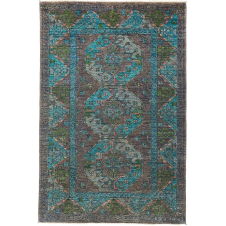 Tappeto Tribal Pakistan azzurro 125x188