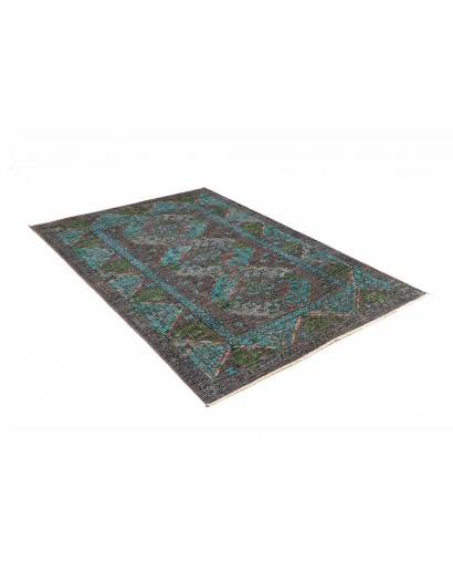 Tappeto Tribal Pakistan azzurro 125x188