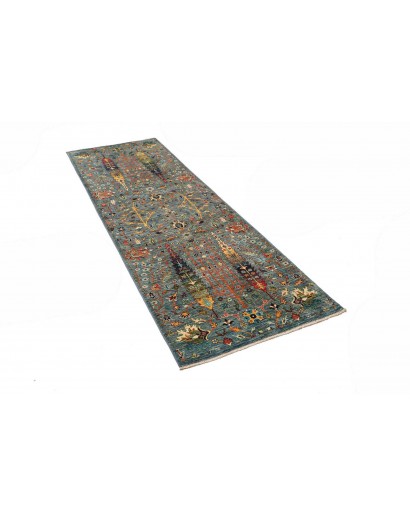 Tappeto Shahi Fine Pakistan azzurro grigio 77x248