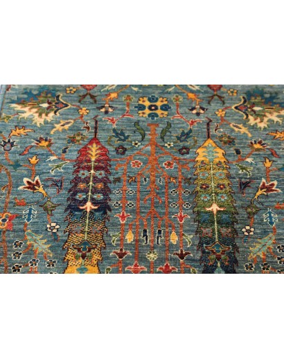 Tappeto Shahi Fine Pakistan azzurro grigio 77x248