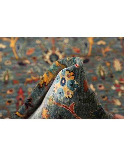 Tappeto Shahi Fine Pakistan azzurro grigio 77x248