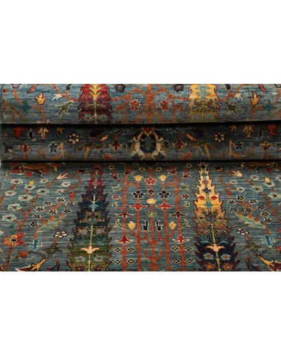 Tappeto Shahi Fine Pakistan azzurro grigio 77x248
