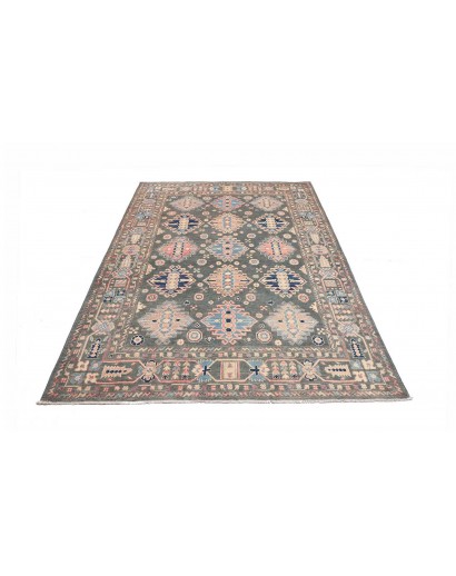 Tappeto Kazak Afghanistan azzurro bianco 174x230