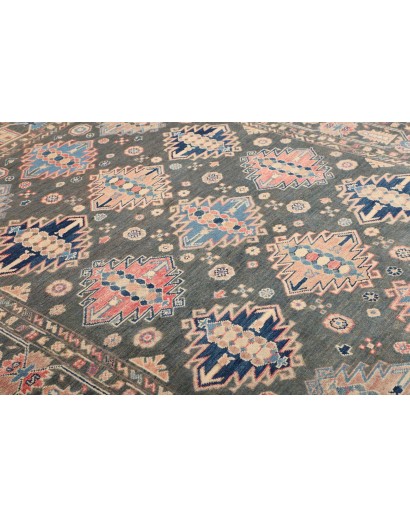 Tappeto Kazak Afghanistan azzurro bianco 174x230
