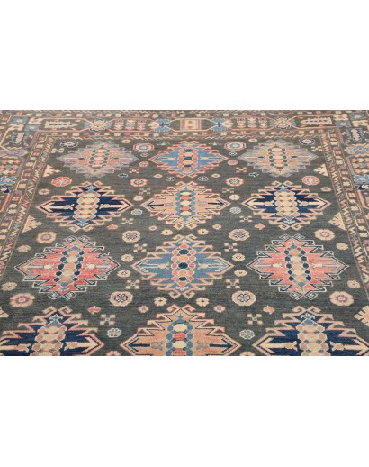 Tappeto Kazak Afghanistan azzurro bianco 174x230