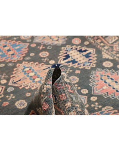 Tappeto Kazak Afghanistan azzurro bianco 174x230