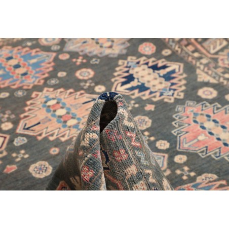 Tappeto Kazak Afghanistan azzurro bianco 174x230