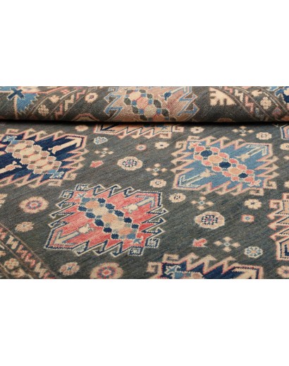 Tappeto Kazak Afghanistan azzurro bianco 174x230