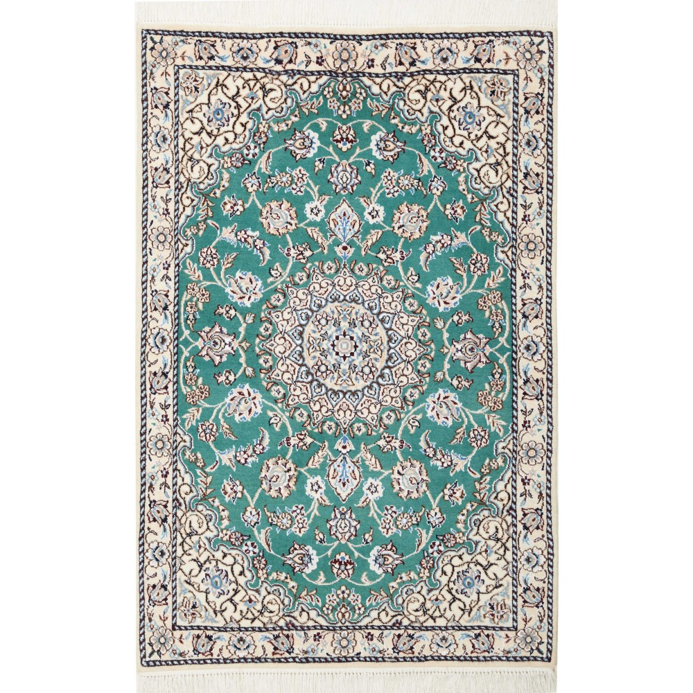 Tappeto Nain 9La Persia grigio azzurro 80x120 Tappeto Nain 9La Persia grigio azzurro 80x120