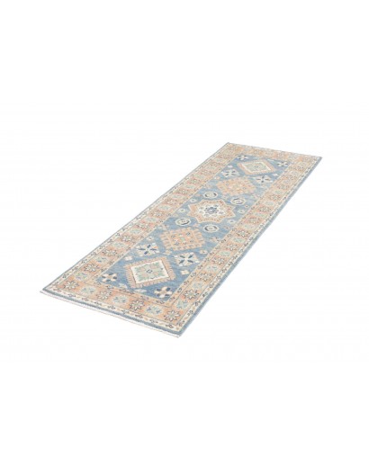 Tappeto Kazak Afghanistan bianco grigio 61x177