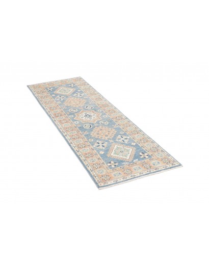 Tappeto Kazak Afghanistan bianco grigio 61x177