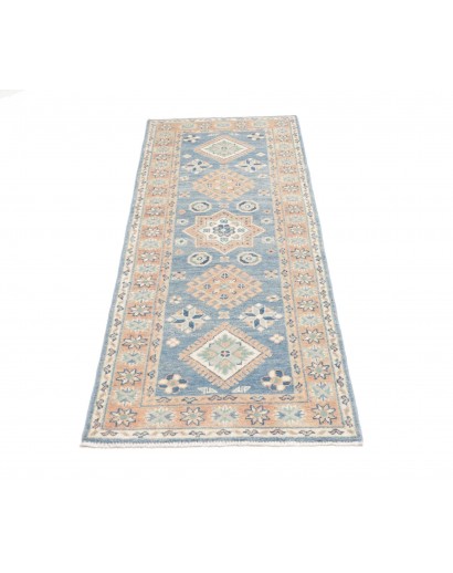 Tappeto Kazak Afghanistan bianco grigio 61x177
