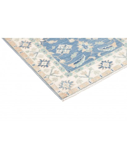 Tappeto Kazak Afghanistan bianco blu 65x171