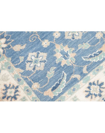 Tappeto Kazak Afghanistan bianco blu 65x171